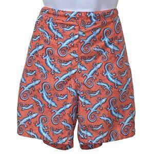 Vineyard Vines Mens Swim Lg Trunks Lizard Salamander Chappy Beach Summer Orange
